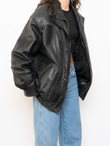 Vintage x Double-Collared Leather Jacket (M-XL)