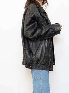 Vintage x Double-Collared Leather Jacket (M-XL)