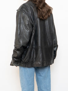 Vintage x Double-Collared Leather Jacket (M-XL)