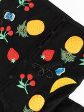 Load image into Gallery viewer, Vintage x Fruit Patterned Cotton Short-sleeve Cardigan (XS-M)