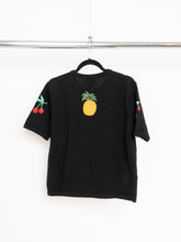 Load image into Gallery viewer, Vintage x Fruit Patterned Cotton Short-sleeve Cardigan (XS-M)