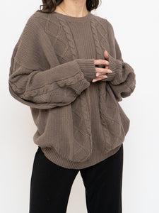 Vintage x Brown Cotton Cozy Knit Sweater (XS-L)