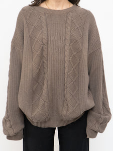 Vintage x Brown Cotton Cozy Knit Sweater (XS-L)