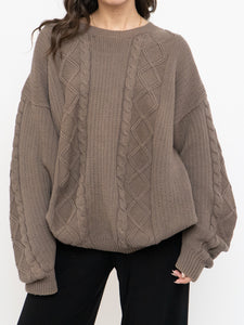 Vintage x Brown Cotton Cozy Knit Sweater (XS-L)