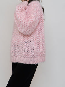 Vintage x Handmade Baby Pink Chunky Knit Sweater (XS-L)