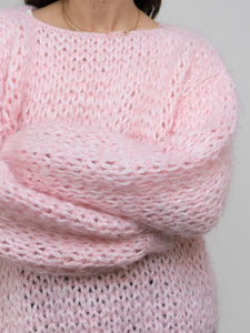 Vintage x Handmade Baby Pink Chunky Knit Sweater (XS-L)