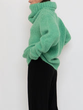 Load image into Gallery viewer, Vintage x SARA CORSI Mohair-blend Chunky Green Knit Turtleneck (XS-L)