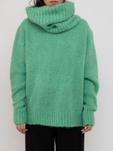 Load image into Gallery viewer, Vintage x SARA CORSI Mohair-blend Chunky Green Knit Turtleneck (XS-L)