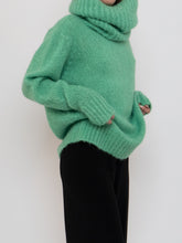Load image into Gallery viewer, Vintage x SARA CORSI Mohair-blend Chunky Green Knit Turtleneck (XS-L)