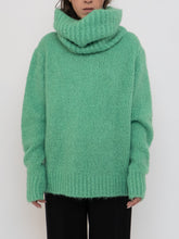 Load image into Gallery viewer, Vintage x SARA CORSI Mohair-blend Chunky Green Knit Turtleneck (XS-L)