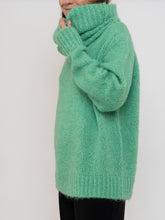 Load image into Gallery viewer, Vintage x SARA CORSI Mohair-blend Chunky Green Knit Turtleneck (XS-L)
