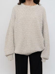 Vintage x Made in USA x Oatmeal Cotton Knit Sweater (XS-XL)