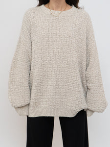 Vintage x Made in USA x Oatmeal Cotton Knit Sweater (XS-XL)