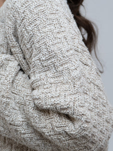 Vintage x Made in USA x Oatmeal Cotton Knit Sweater (XS-XL)