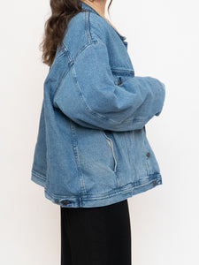 Vintage x Mid-Wash Denim Fleece Jacket (M-2XL)