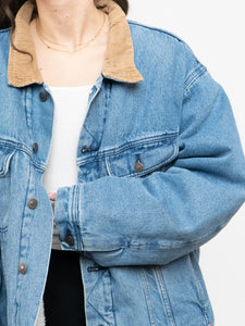 Vintage x Mid-Wash Denim Fleece Jacket (M-2XL)