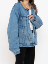 Load image into Gallery viewer, Vintage x Mid-Wash Denim Fleece Jacket (M-2XL)