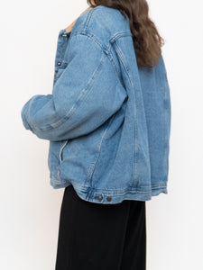 Vintage x Mid-Wash Denim Fleece Jacket (M-2XL)