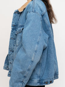 Vintage x Mid-Wash Denim Fleece Jacket (M-2XL)