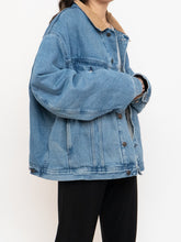 Load image into Gallery viewer, Vintage x Mid-Wash Denim Fleece Jacket (M-2XL)