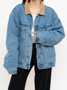 Vintage x Mid-Wash Denim Fleece Jacket (M-2XL)