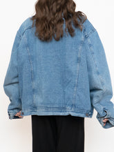 Load image into Gallery viewer, Vintage x Mid-Wash Denim Fleece Jacket (M-2XL)