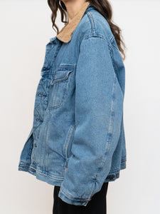 Vintage x Mid-Wash Denim Fleece Jacket (M-2XL)