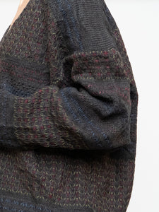 Vintage x Made in Canada x Deadstock Dark Pattered Cardigan (XS-XXL)