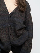 Load image into Gallery viewer, Vintage x Made in Canada x Deadstock Dark Pattered Cardigan (XS-XXL)