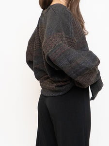 Vintage x Made in Canada x Deadstock Dark Pattered Cardigan (XS-XXL)