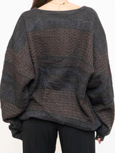 Load image into Gallery viewer, Vintage x Made in Canada x Deadstock Dark Pattered Cardigan (XS-XXL)