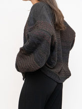 Load image into Gallery viewer, Vintage x Made in Canada x Deadstock Dark Pattered Cardigan (XS-XXL)