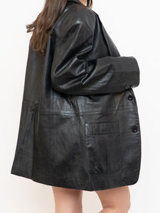 Vintage x Black Leather Blazer (S-L)