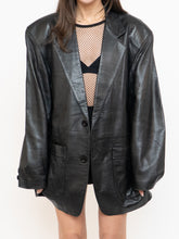 Load image into Gallery viewer, Vintage x Black Leather Blazer (S-L)