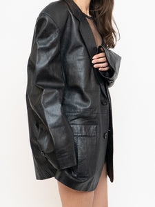Vintage x Black Leather Blazer (S-L)