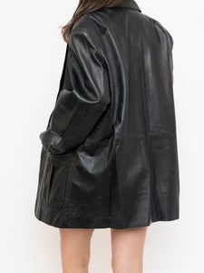 Vintage x Black Leather Blazer (S-L)