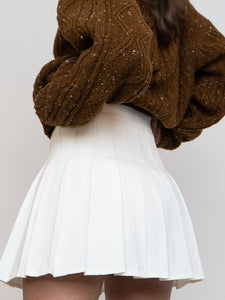 Deadstock x Modern White Pleated Mini Skort (XXS, XS)