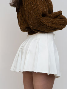 Deadstock x Modern White Pleated Mini Skort (XXS, XS)