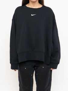 NIKE x Black, White Cropped Crewneck (S-2XL)