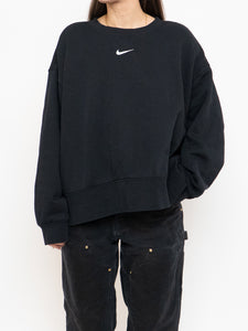 NIKE x Black, White Cropped Crewneck (S-2XL)