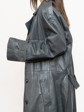 Load image into Gallery viewer, Vintage x Made in Canada x Wool-Lined Grey Leather Trench (S-L)