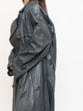 Load image into Gallery viewer, Vintage x Made in Canada x Wool-Lined Grey Leather Trench (S-L)