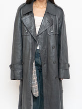 Load image into Gallery viewer, Vintage x Made in Canada x Wool-Lined Grey Leather Trench (S-L)