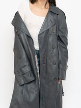 Load image into Gallery viewer, Vintage x Made in Canada x Wool-Lined Grey Leather Trench (S-L)