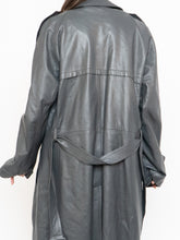 Load image into Gallery viewer, Vintage x Made in Canada x Wool-Lined Grey Leather Trench (S-L)