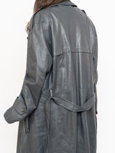 Load image into Gallery viewer, Vintage x Made in Canada x Wool-Lined Grey Leather Trench (S-L)