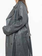 Load image into Gallery viewer, Vintage x Made in Canada x Wool-Lined Grey Leather Trench (S-L)