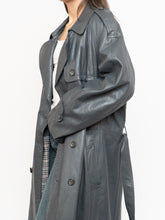 Load image into Gallery viewer, Vintage x Made in Canada x Wool-Lined Grey Leather Trench (S-L)