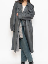 Load image into Gallery viewer, Vintage x Made in Canada x Wool-Lined Grey Leather Trench (S-L)