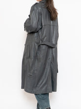 Load image into Gallery viewer, Vintage x Made in Canada x Wool-Lined Grey Leather Trench (S-L)